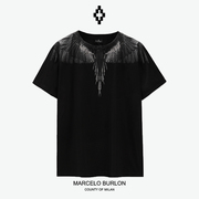 marcelo马塞洛mb经典暗黑，短袖t恤男女休闲宽松套头夏季潮牌