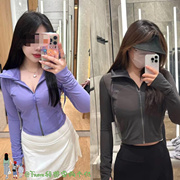 ~Lulu短款网纱外套瑜伽服Mesh define运动休闲薄款上衣夹克女