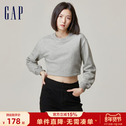 gap女装秋季美式复古短款宽松运动卫衣潮流，时尚休闲上衣729760