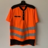出口荧光橘色压胶反光条拼色短袖T恤安全警示服夜间作业道路施工