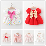女童短袖连衣裙夏天儿童小女孩公主裙子0一1-2-3岁婴儿女宝宝夏装