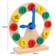 木质数字时钟玩具儿童小学生认识学习时间钟表教具模型智力开发