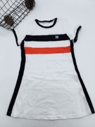 (g-g)-22341短袖连衣裙-白底红宽条