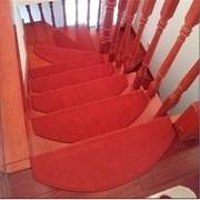 进门楼梯红地毯纯色好看转角楼梯加盟店客厅隔音饭店魔术贴加厚