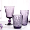 复古风玻璃杯色料酒杯薰衣草，紫色杯子高脚杯，创意红酒杯甜品碗盘子