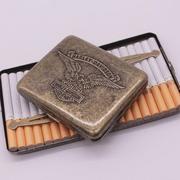 铜质复古老式20支装便携烟盒男士超薄个性烟夹礼盒定制烤漆