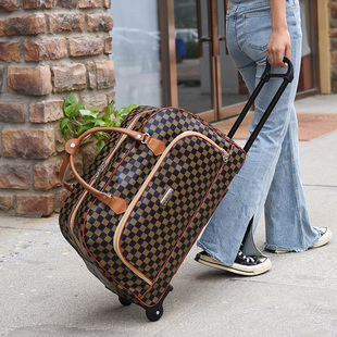 拉杆包旅游男女手提旅行袋，带轮子行李包登机箱可折叠短途旅行包