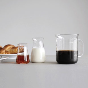 HARIO日本玻璃量杯咖啡分享杯烧杯厨房烘焙刻度杯牛奶玻璃杯