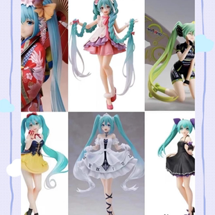 樱花初音手办未来miku长发灰姑娘初音模型，摆件礼物动漫周边