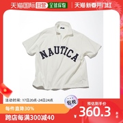日本直邮NAUTICA 男士半拉链短袖T恤 美式厚实质感 两种穿法设计