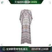 香港直邮missoni米，索尼女士missoni锯齿形，编织半透明长罩衫裙