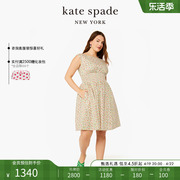 2024katespadeks花卉圆领连衣裙，日常通勤休闲可爱女装