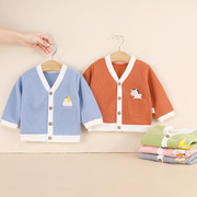 婴儿外套春秋男童针织开衫，1-2岁3女宝宝秋季休闲上衣儿童小童衣服