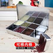 厨房调味料调收纳盒不锈钢调料盒套装调味盒留样盒食品展示佐料盒