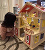 儿童益智玩具房子diy小屋女孩，玩具实木过家家公主别墅房子玩具屋