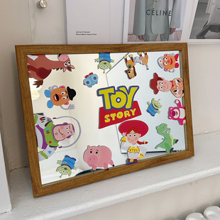 玩具总动员镜子画小众，艺术挂画儿童房装饰画走廊，过道壁画高级感