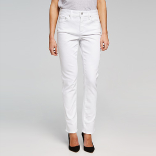 春季外贸原单白色休闲牛仔裤，女大码中高腰，弹力9分裤显瘦女裤
