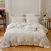 yilaisha亦莱莎家纺珊瑚，绒被套床上用品加厚公主床单式四件套