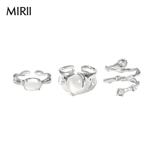 MIRII秘日 月光石戒指925纯银 小众原创设计高级感