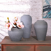 高温手工颜色釉花瓶火山灰，陶瓷工艺品摆件，新中式家居软装饰品
