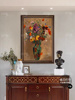 印象花瓶与花植物花卉简约高清喷绘油画布画芯客厅卧室餐厅装饰画