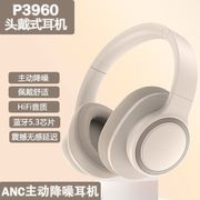 跨境蓝牙耳机头戴式anc主动降噪超长无线音乐耳麦3d立体耳套
