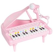 儿童电子琴带麦克风，早教乐器24键钢琴音乐，女孩玩具3-6岁