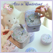 爱丽丝婚礼主题小兔子，手提铁盒喜糖盒子创意，糖果结婚礼盒可放烟