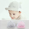韩国婴儿鸭舌帽进口童装夏季恶魔牛角网眼帽男女儿童遮太阳帽