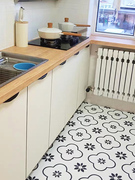 北欧哑光厨房橱柜贴纸自粘衣橱门，装饰防潮柜子，门翻新贴纸防水防油