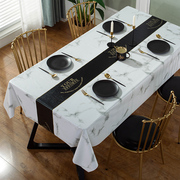 轻奢台布桌布布艺pvc防水防油防烫免洗餐桌布，北欧网红垫茶几桌垫