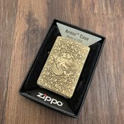 zippo打火机正版纯铜盔甲龙凤呈祥zppo 煤油男士限量版