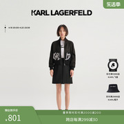 KARL LAGERFELD卡尔拉格斐2023年春秋女士黑色西装短裤老佛爷