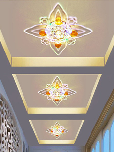 led七彩水晶吸顶灯玄关门厅，入户阳台过道，走廊灯嵌入式天花筒射灯