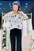 夏季韩范白色雪纺衬衫女2024百搭时尚，两件套宽松防晒短袖上衣潮