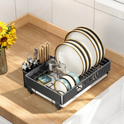 厨房置物架碗碟碗盘收纳架水槽沥水架家用放碗筷餐具收纳盒晾碗柜