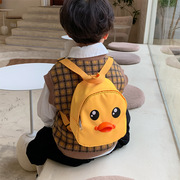 儿童婴幼儿园1-3岁2小书包宝宝男女孩背包，迷你小鸭子帆布双肩包包