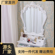 壁挂梳妆台镜卧室韩式欧式现代简约白色田园，小户型z化妆台梳