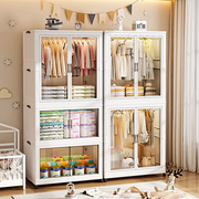 儿童衣柜宝宝小衣橱家用婴儿，收纳柜简易免安装卧室塑料整理储物柜