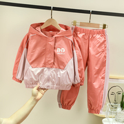 儿童装女童运动服套装春秋款2024网红时髦炸街两件套休闲洋气