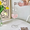 氛围感香槟酒杯透明玻璃杯，家用高颜值红酒杯，创意高脚杯高级感