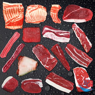 仿真食品模型生猪肉牛肉羊肉排骨腊肉鸡肉鱼肉假肉类食物模型道具
