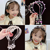 隔屯很哇塞的一家店韩国网，红儿童珍珠发箍假耳环，一体女童超仙发箍