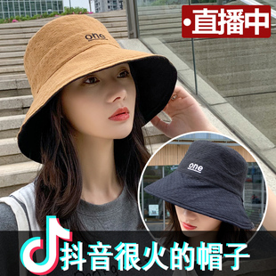 双面日系渔夫帽女 韩版女士遮阳帽防晒紫外线遮脸 夏季薄款太阳帽