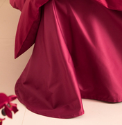微醺渐变红色新婚庆四件套160支长绒棉纯棉被套结婚床上用品婚嫁