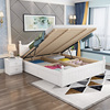 实木高箱床储物床收纳床气压床欧式现代简约双人床卧室大床箱体床