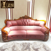 乌金木真皮沙发别墅客厅实木家具，美式大户型，欧式组合奢华大平层