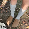 两双装 超暖！暖到膝盖上！秋冬羊毛袜中筒长筒纯色袜子女日系