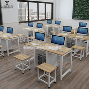 学校机房微机室电脑桌培训室电脑桌椅单人双人办公台式桌网吧桌椅