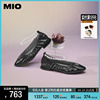 MIO米奥2024年春季尖头低跟羊皮革小单鞋复古珍珠袢带芭蕾鞋女